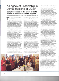 Master of Science Degree in Dental Hygiene