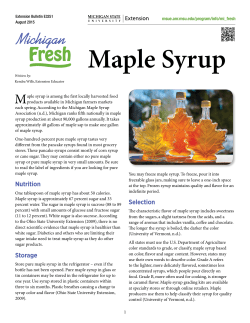 Maple Syrup - Michigan State University Extension