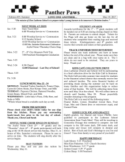 Panther Paws - Zion Lutheran Church