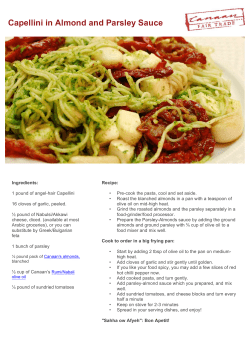 Capellini in Almonds