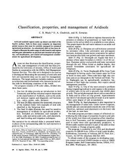 (1990) Classification, Properties, and Management of Aridisols