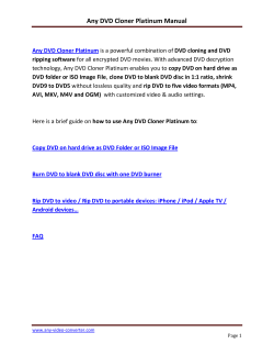 Any DVD Cloner Platinum Manual