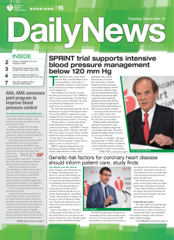 SPRINT trial supports intensive blood pressure management below