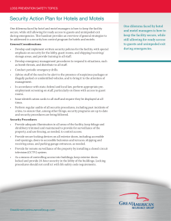 Security Action Plan for Hotels and Motels
