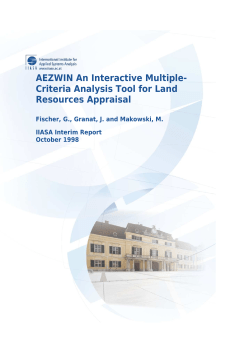 Criteria Analysis Tool for Land Resources Appraisal