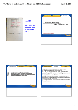 11.7 Solve by factoring with coefficient not 1 2016 ink.notebook