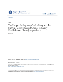 The Pledge of Allegiance, Croft v. Perry, and the