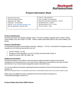 Data Sheet - Rockwell Automation