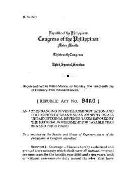 Republic Act No. 9480 - Senate of the Philippines