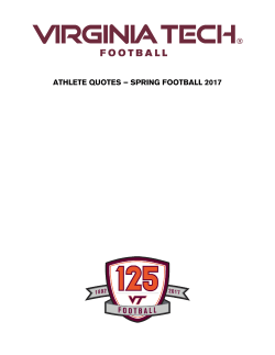 athlete quotes &ndash; spring football 2017