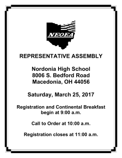 NEOEA REPRESENTATIVE ASSEMBLY