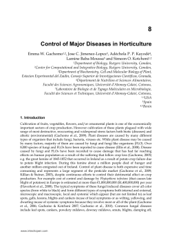 Control of Major Diseases in Horticulture