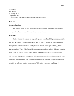 IB Biology HL 2 Photosynthesis Lab