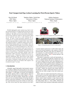 Fast Unsupervised Ego-Action Learning for First