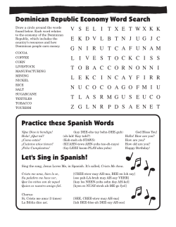 Practice these Spanish Words Dominican Republic