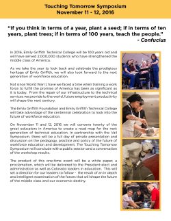 Touching Tomorrow Symposium November 11