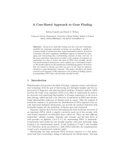 A Case-Based Approach to Gene Finding