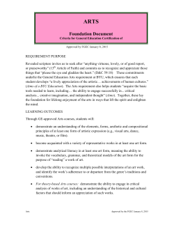 Arts - General Education