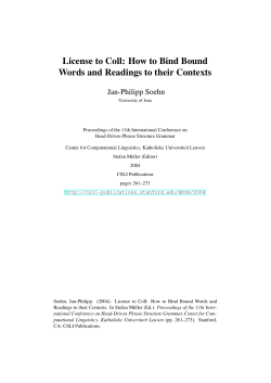 License to Coll: How to Bind Bound Words and