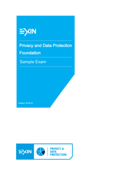 Sample Exam Privacy and Data Protection