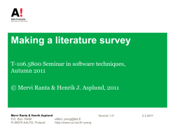 Making a literature survey