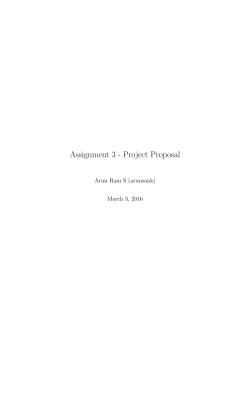 Assignment 3 - Project Proposal