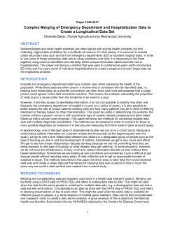 Complex Merging of Emergency Department and