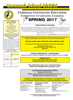 spring 2017 - Commack Schools