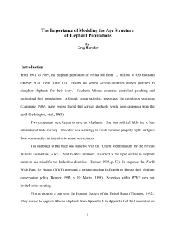 The Importance of Modeling the Age Structure of Elephant Populations