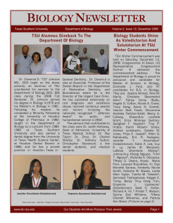 biology newsletter - Texas Southern University