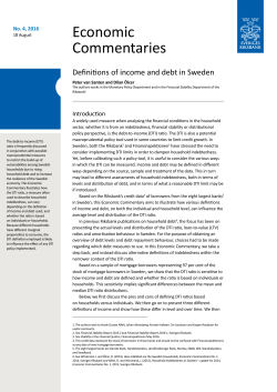 Economic Commentary: Definitions of income and debt in Sweden