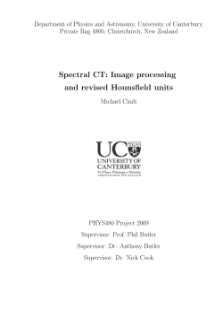 Spectral CT: Image processing and revised Hounsfield units