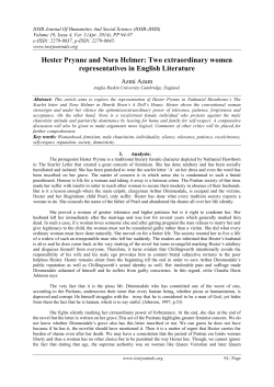 Hester Prynne and Nora Helmer: Two extraordinary women