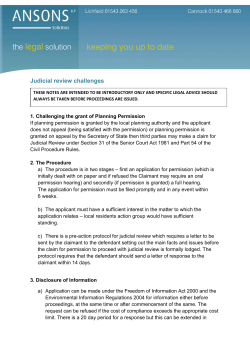 Judicial review challenges