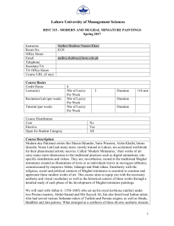 HIST 315-Modern and Mughal Minaitures-Nadhra