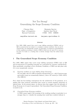 Not Too Strong! Generalizing the Scope Economy Condition