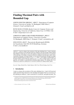 Finding Maximal Pairs with Bounded Gap
