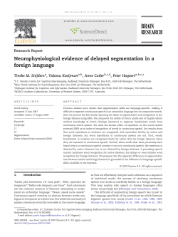 Neurophysiological evidence of delayed