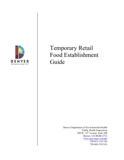 Temporary Retail Food Establishments