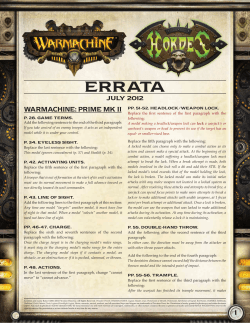 errata - Privateer Press