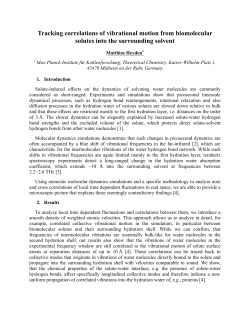 Tracking correlations of vibrational motion from biomolecular solutes