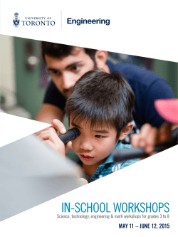 in-school workshops - Engineering Outreach