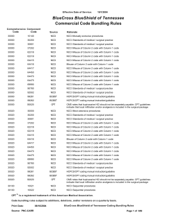 All Edits w/Rationale - 30000 - BlueCross BlueShield of Tennessee