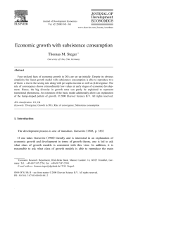 Economic growth with subsistence consumption