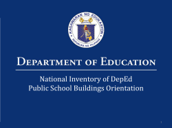 National Inventory of DepEd Public School