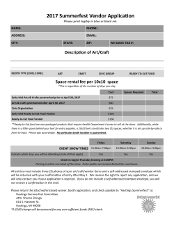2017 Summerfest Vendor Application