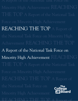 A Report of the National Task Force on Minority High Achievement