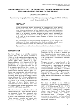 A Comparative Study of Sea Level Change in Maldives and Sri