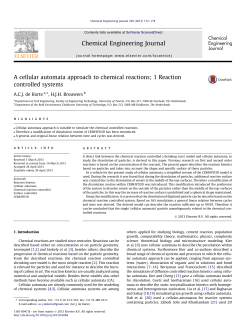 A cellular automata approach to chemical reactions