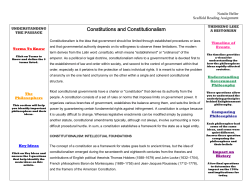 Constitutions and Constitutionalism